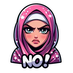 no, marah, tudung, tolak, tak nak