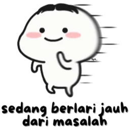 lari, comel, berlari, lari dari masalah, masalah, quby, cuba lari