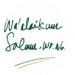 salam, waalaikumsalam, jawab salam, tulisan