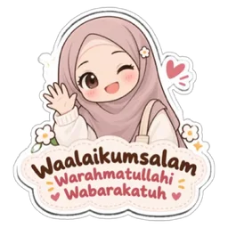 salam, comel, waalaikumsalam, jawab salam, hijab