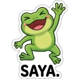 gembira, katak, saya, angkat tangan, sukarela