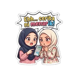 gosip, hijab, muslimah, terkejut, telefon, cerita menarik