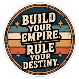 retro, motivation, quote, build your empire, destiny