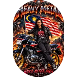 motosikal, rock, jalur gemilang, heavy metal, rocker