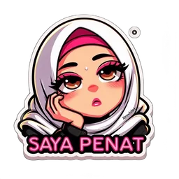 mengantuk, hijab, penat, bosan, letih