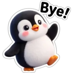 penguin, bye, jumpa lagi