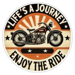 rider, motosikal, vintage, life's a journey, enjoy the ride