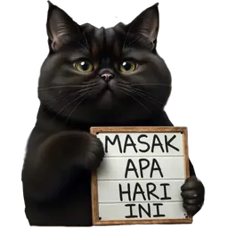 kucing, makan, masak apa, soalan, kucing hitam, papan tanda