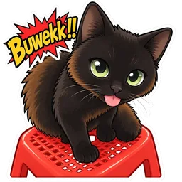 kucing, comel, cat, julur lidah, hitam, buwekk, juling lidah, buwek