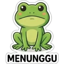 comel, sabar, katak, tunggu, menunggu