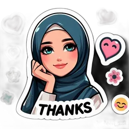 terima kasih, hijab, thanks, girl, sweet