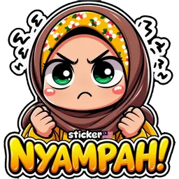 comel, marah, tudung, nyampah, geram