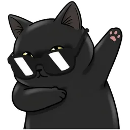 kucing, cool, cermin mata, kucing hitam, dab
