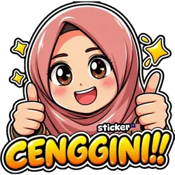 setuju, hijab, thumbs up, bagus, cenggini