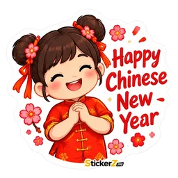 cny, girl, happy cny