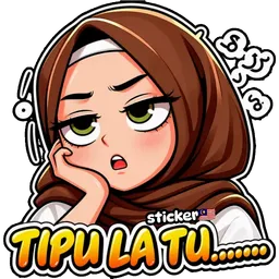hijab, muka bosan, tak percaya, tipu, tipu la tu