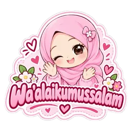 salam, waalaikumussalam, comel, waalaikumsalam, hijab, pink