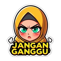 marah, hijab, sibuk, geram, jangan ganggu
