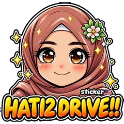 comel, hijab, jaga diri, hati2 drive, pandu cermat