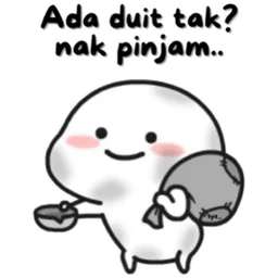 lucu, comel, duit, minta duit, pinjam, mangkuk