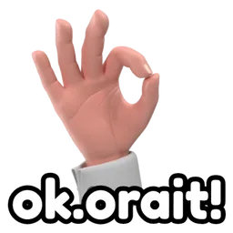ok, setuju, baiklah, tangan, orait