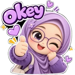 ok, comel, okey, hijab, thumbs up