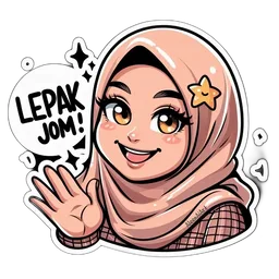 jom, hijab, ajak, lepak, lepak jom