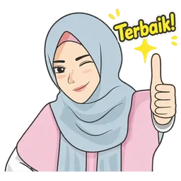 hijab, thumbs up, mantap, bagus, terbaik