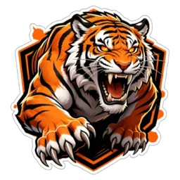 haiwan, garang, maskot, harimau, tiger, mengaum, gagah