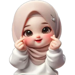 manja, budak comel, hijab, senyum