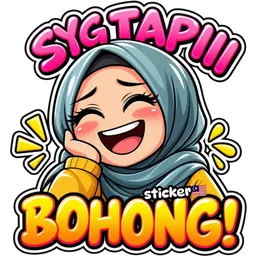 ketawa, sayang, tipu, bohong, gadis hijab