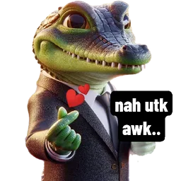 buaya, sayang, finger heart, ayat buaya