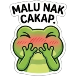 comel, malu, katak, segan, pipi merah