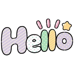comel, hello, pastel, hai, sapaan