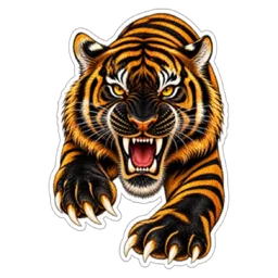 semangat, haiwan, garang, harimau, tiger