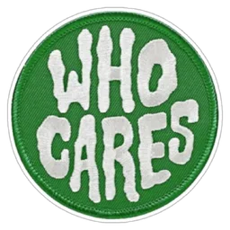 tak kisah, sarcasm, who cares, patch