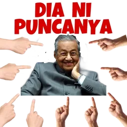 sindir, dia ni puncanya, tuding jari, salahkan