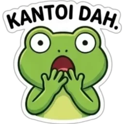 comel, terkejut, katak, kantoi, terkantoi