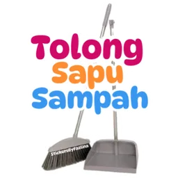 tolong, penyapu, sapu sampah, kemas rumah