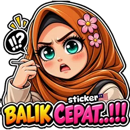 marah, hijab, tunggu, balik cepat, suruh balik