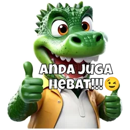 buaya, thumbs up, pujian, bagus, hebat