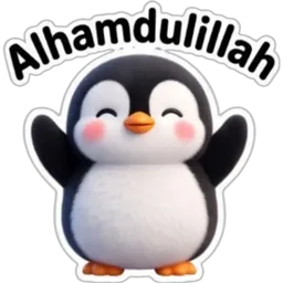alhamdulillah, gembira, syukur, penguin
