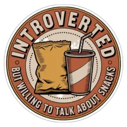 makanan, funny, introvert, snacks, badge