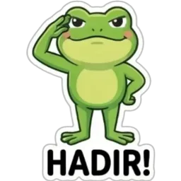 hadir, hormat, katak, sedia, ada