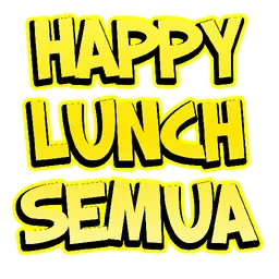 lunch, makan, semua, happy lunch