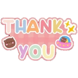 terima kasih, thank you, comel, beruang, pastel