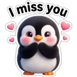 sayang, penguin, rindu, miss you
