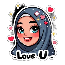 comel, hati, sayang, love u, gadis bertudung