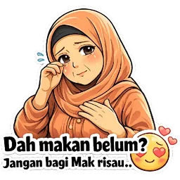 sayang, risau, ibu, dah makan belum, mak, emak, sayang ibu