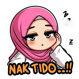 tidur, mengantuk, hijab, penat, nak tido